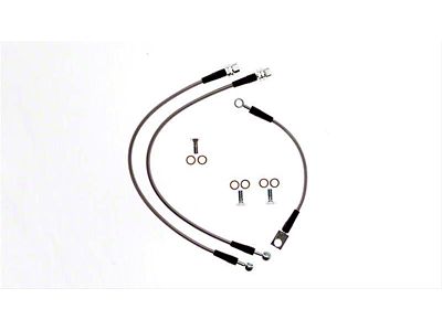 Stifflers Clear Stainless Steel Brake Hose Kit; Front and Rear (87-93 5.0L Mustang)