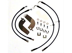 Stifflers Clear Stainless Steel Brake Hose Kit; Front and Rear (99-04 Mustang Cobra)