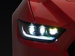 Renegade Series LED Headlights; Black Housing; Clear Lens (15-17 Mustang; 18-23 Mustang GT350, GT500)