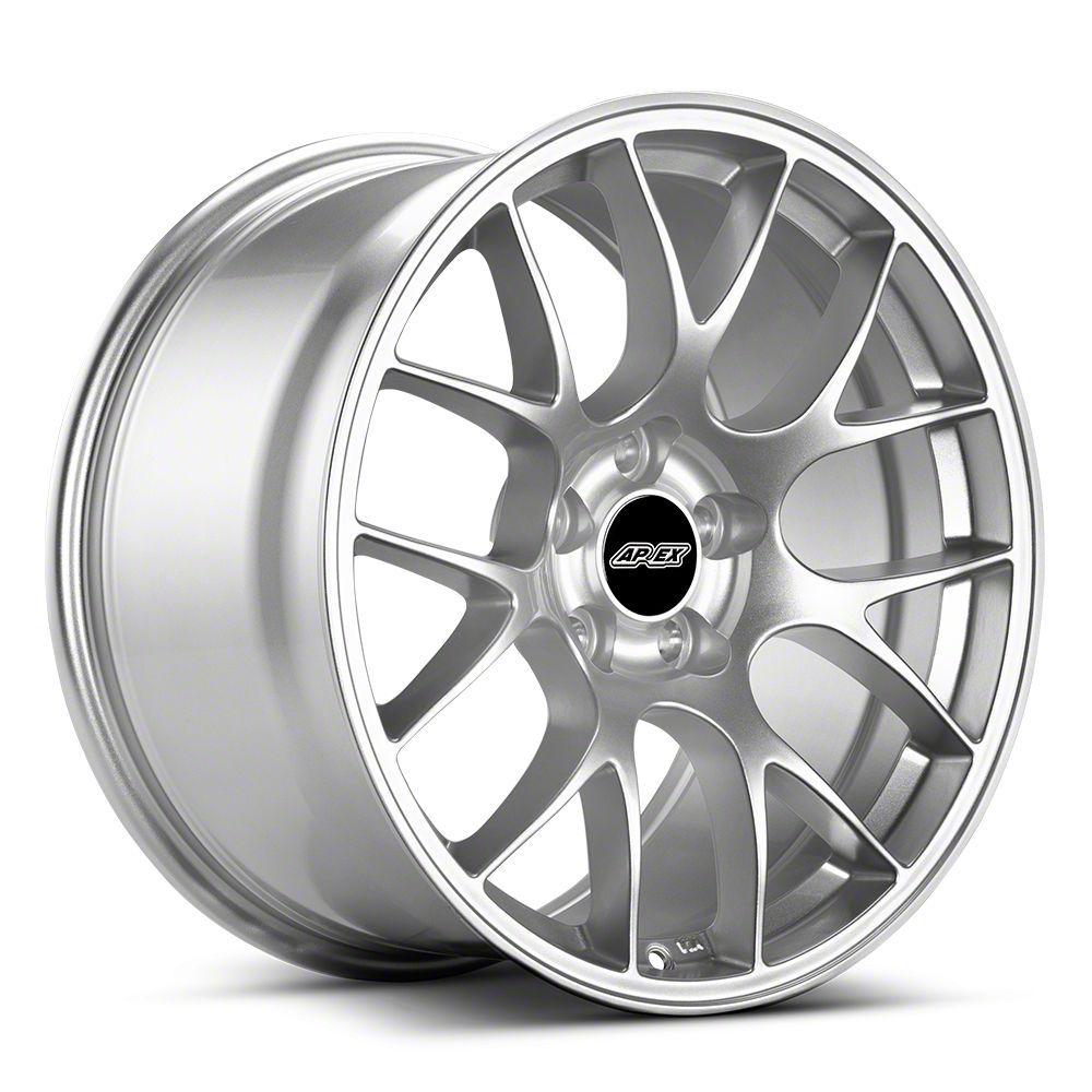 APEX Mustang EC-7 Race Silver Wheel; 18x9.5 EC71895ET35-5114-705-RS (05 ...