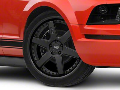 Niche Altair Gloss Black with Matte Black Lip Wheel; 20x9 (05-09 Mustang)