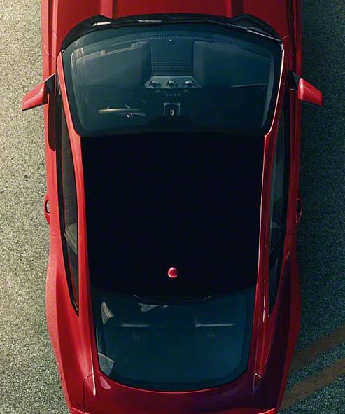 Roof Blackout Panel Decal; Gloss Black (15-23 Mustang Fastback)