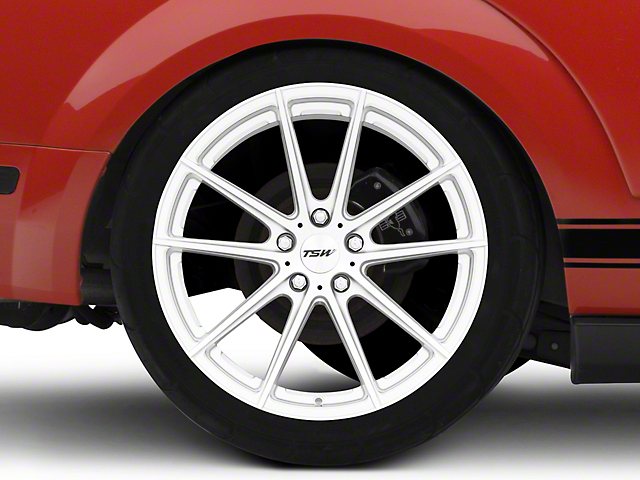 TSW Bathurst Silver Wheel; Rear Only; 20x10.5 (05-09 Mustang)