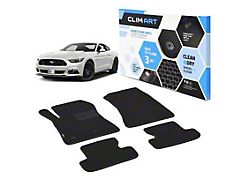 Custom Fit Front and Rear Floor Liners; Black (15-23 Mustang)