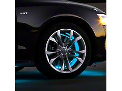 XK Glow 15 to 18-Inch Adjustable LED Wheel Ring Lights (Universal; Some Adaptation May Be Required)