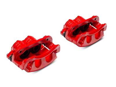 C&L Performance Series Front Brake Calipers; Red (05-10 Mustang V6)