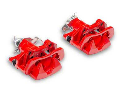 C&L Performance Series Rear Brake Calipers; Red (15-23 Mustang Standard EcoBoost, V6)