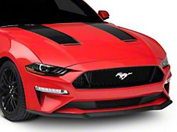 SpeedForm Hood Stripes; Gloss Black (18-23 Mustang GT, EcoBoost)
