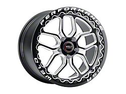 WELD Performance Laguna Beadlock Gloss Black Milled Wheel; Rear Only; 18x10 (15-23 Mustang)