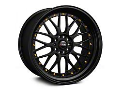 XXR 521 Black with Gold Rivets Wheel; Rear Only; 18x10 (94-98 Mustang)