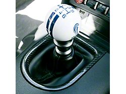 Cobra-Tek Shifter Console Trim; Gloss Black Carbon Fiber (15-23 Mustang)