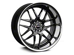 XXR 526 Chromium Black with Stainless Steel Chrome Lip Wheel; Rear Only; 20x10.5 (10-14 Mustang)