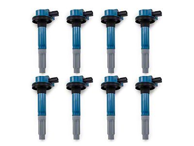 Top Street Performance Coil on Plug Ignition Coils; Blue (11-Early 16 Mustang GT)