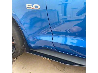 GT500 Style Side Skirt Extensions with Rock Guards (15-17 Mustang V6)