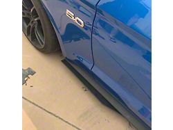 GT500 Style Side Skirt Extensions without Rock Guards (15-17 Mustang GT w/ Performance Pack)