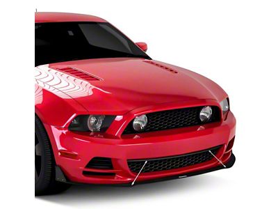V3R Style Front Chin Splitter; Gloss Black Vinyl (10-14 Mustang GT, V6)