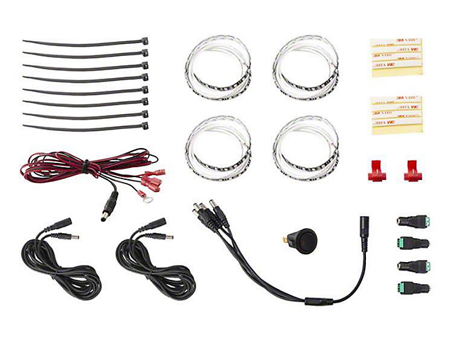 Diode Dynamics LED Footwell Kit; Red; Set of Four (Universal; Some Adaptation May Be Required)