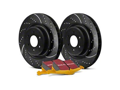 EBC Brakes Stage 5 Yellowstuff Brake Rotor and Pad Kit; Front (83-86 5.0L Mustang w/ Rear Drum Brakes; 83-93 2.3L, 3.8L Mustang)
