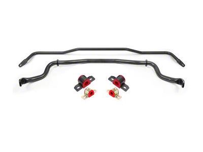 BMR Adjustable Front and Non-Adjustable Rear Sway Bars; Black Hammertone (15-23 Mustang)
