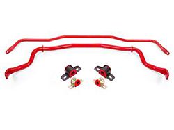 BMR Adjustable Front and Non-Adjustable Rear Sway Bars; Red (15-23 Mustang)