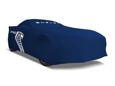 Ford Indoor Full Car Cover; Blue (20-22 Mustang GT500 w/ Track Pack Spoiler)