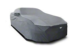 SuperStretch Hybrid Outdoor Car Cover with Pony Logo; Gray (05-14 Mustang)