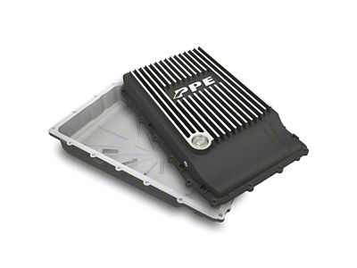PPE Heavy-Duty Cast Aluminum Transmission Pan; Brushed (18-23 Mustang w/ 10R80 Transmission)