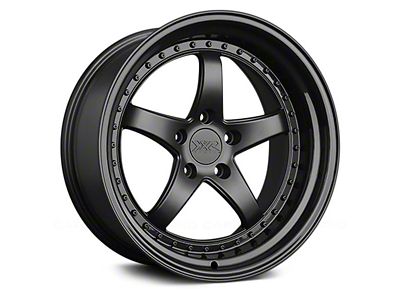 XXR 565 Flat Black with Gloss Black Lip Wheel; Rear Only; 20x10.5 (15-23 Mustang GT, EcoBoost, V6)
