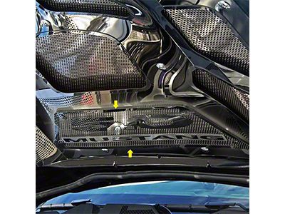 Illuminated 5.0 Hood Panel Vanity Plate; Perforated; Yellow LED (11-12 Mustang GT)