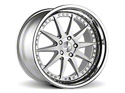 Rennen CSL-1 Silver Brushed with Chrome Step Lip Wheel; 19x8.5 (10-14 Mustang)