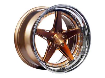 Rennen CSL-7 Tinted Bronze with Chrome Step Lip Wheel; 19x8.5 (05-09 Mustang)