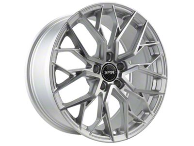 F1R FS3 Machined Silver Wheel; 18x9.5 (05-09 Mustang GT, V6)