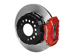 Wilwood Forged Dynalite Pro Series Rear Big Brake Kit with Undrilled Rotors; Red Calipers (79-93 Mustang w/ Ford 8.8 Rear & 2.5 Axle Offset)