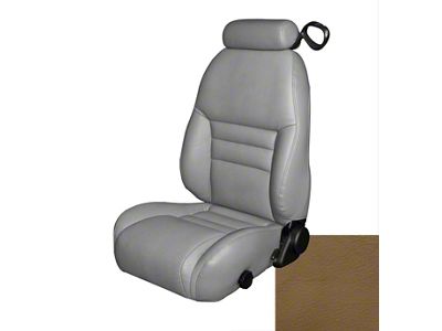 TMI OEM Style Front Seat Upholstery Kit; Saddle Vinyl (97-98 Mustang GT, Cobra)