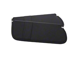 TMI Sun Visors with Map Straps; Black Tier Grain (79-84 Mustang Coupe & Hatchback w/ Sunroof or T-Top)