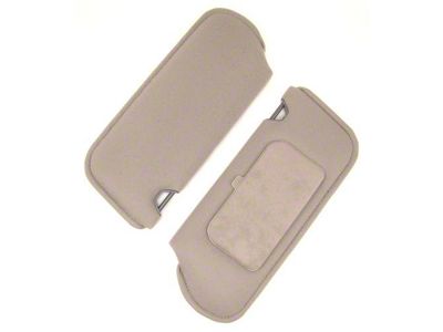TMI Sun Visors with Mirrors; Titanium Gray Cloth (85-93 Mustang Coupe & Hatchback w/o Sunroof or T-Top)