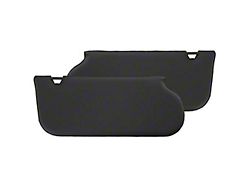 TMI Sun Visors without Mirrors; Ebony Black Cloth (85-93 Mustang Coupe & Hatchback w/ Sunroof or T-Top)