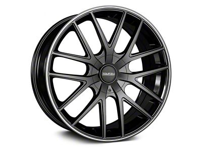 Touren TR60 Matte Black with Machined Ring Wheel; 18x8 (05-09 Mustang GT, V6)