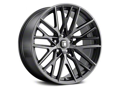 Touren TR91 Brushed Matte Black with Dark Tint Wheel; Rear Only; 20x10.5 (05-09 Mustang)