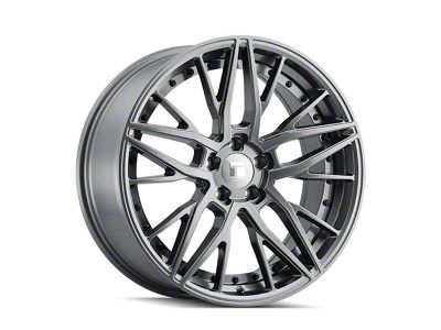Touren TR92 Gloss Graphite Machined Wheel; Rear Only; 22x10.5 (15-23 Mustang GT, EcoBoost, V6)