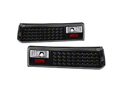 LED Tail Lights; Black Housing; Clear Lens (87-93 Mustang)