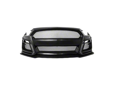 Mach 1 Style Conversion Front Bumper; Black (15-17 Mustang GT, EcoBoost, V6)