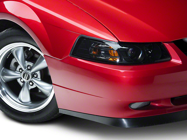 Raxiom Axial Series Projector Headlights and Black LED Tail Lights; Smoked (99-04 Mustang, Excluding Cobra)
