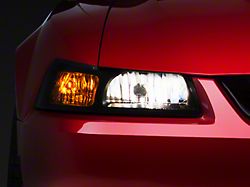 Raxiom Axial Series OE Style Headlights; Black Housing; Smoked Lens (99-04 Mustang)