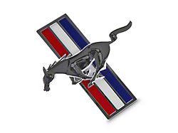 Ford Tri-Bar Pony Fender Emblem; Left Side (05-09 Mustang V6)