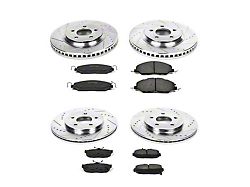 PowerStop Z23 Evolution Sport Brake Rotor and Pad Kit; Front and Rear (11-14 Mustang V6)