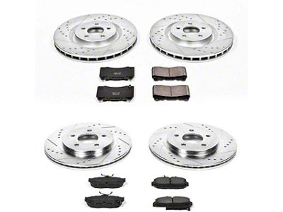 PowerStop Z23 Evolution Sport Brake Rotor and Pad Kit; Front and Rear (11-14 Mustang GT Brembo)