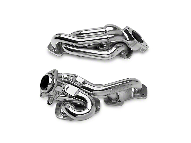 BBK 1-5/8-Inch Tuned Length Shorty Headers; Polished Silver Ceramic (96-04 Mustang GT)