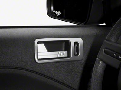 SHR Billet Interior Door Handles; Satin (05-14 Mustang)