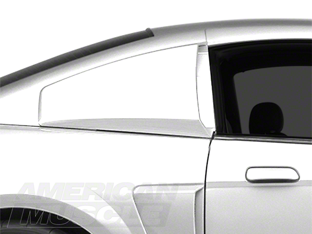 MMD Quarter Window Scoops; Unpainted (99-04 Mustang Coupe)